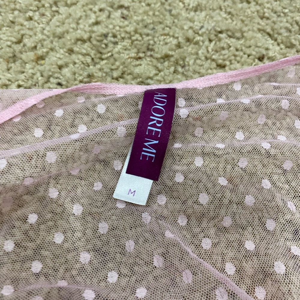 Adore Me Light Pink Lindy crop top and shorts Lingerie-M - Picture 5 of 6